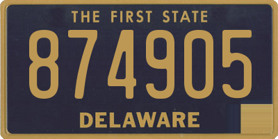 DE license plate 874905