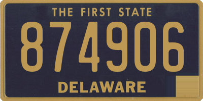 DE license plate 874906