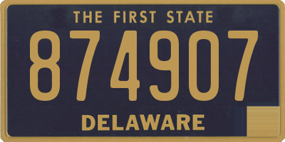 DE license plate 874907