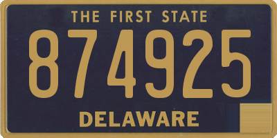 DE license plate 874925