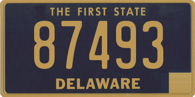 DE license plate 87493