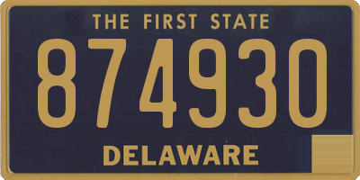 DE license plate 874930
