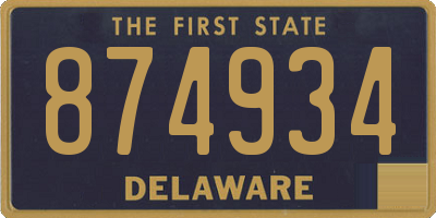 DE license plate 874934