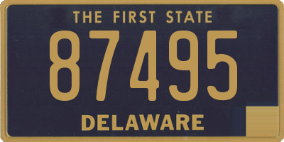DE license plate 87495