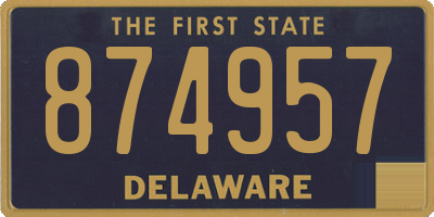 DE license plate 874957
