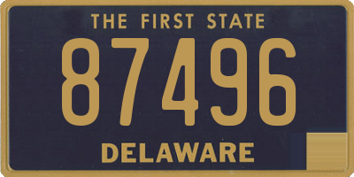 DE license plate 87496