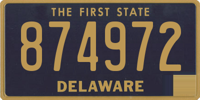 DE license plate 874972