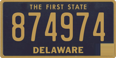 DE license plate 874974