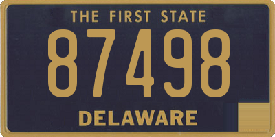 DE license plate 87498