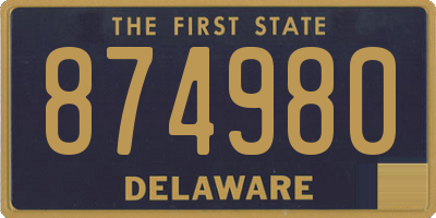 DE license plate 874980
