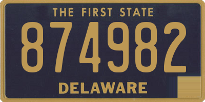 DE license plate 874982