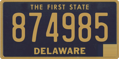 DE license plate 874985