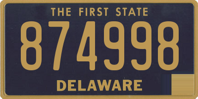 DE license plate 874998