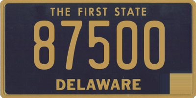 DE license plate 87500