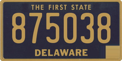 DE license plate 875038