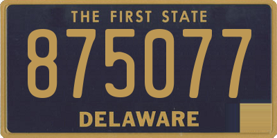 DE license plate 875077
