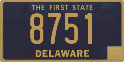 DE license plate 8751