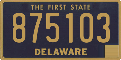 DE license plate 875103