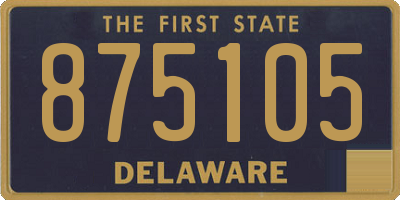 DE license plate 875105