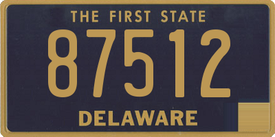 DE license plate 87512