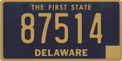 DE license plate 87514