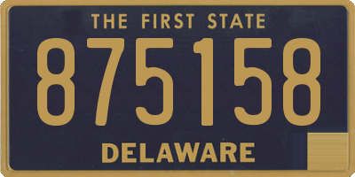 DE license plate 875158