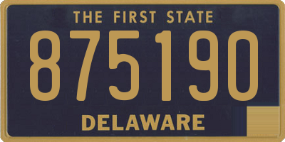 DE license plate 875190