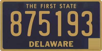 DE license plate 875193