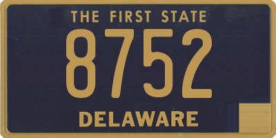 DE license plate 8752