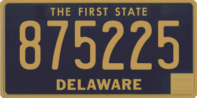 DE license plate 875225