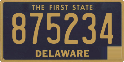 DE license plate 875234