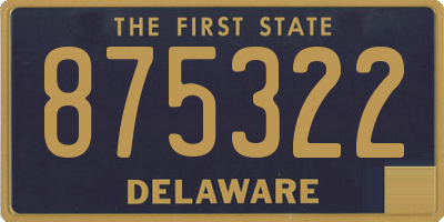 DE license plate 875322