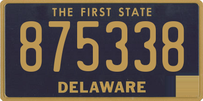 DE license plate 875338