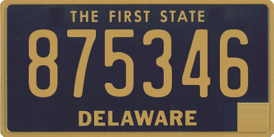 DE license plate 875346