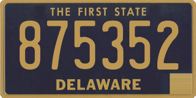 DE license plate 875352