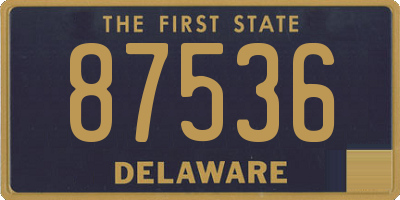 DE license plate 87536