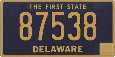 DE license plate 87538