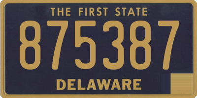 DE license plate 875387
