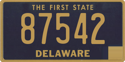 DE license plate 87542