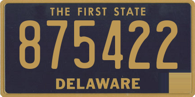 DE license plate 875422