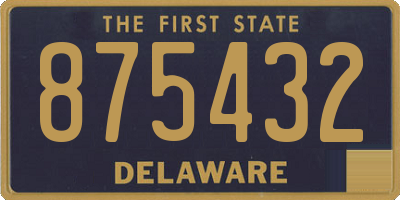 DE license plate 875432