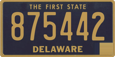 DE license plate 875442