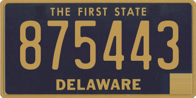 DE license plate 875443