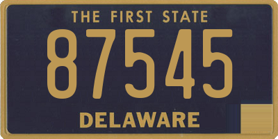 DE license plate 87545