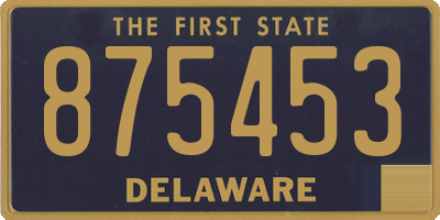 DE license plate 875453