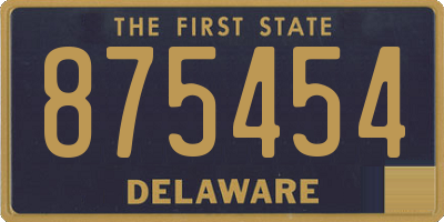 DE license plate 875454