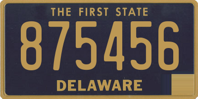 DE license plate 875456