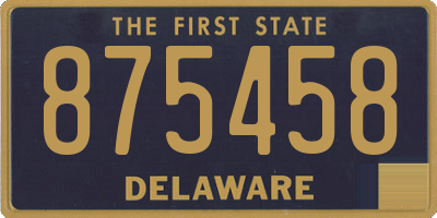DE license plate 875458
