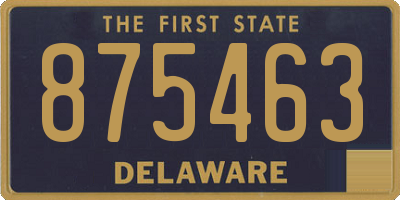 DE license plate 875463