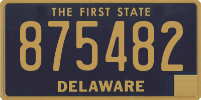 DE license plate 875482